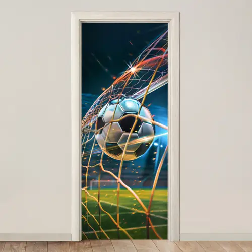 Voetbal - Goal - Sport - Jongens deurposter klein -3d_beige