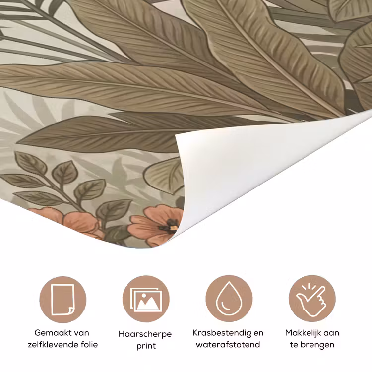 Vogel - Jungle - Tropisch - Illustratie - Groen deurposter klein -closeup_NL