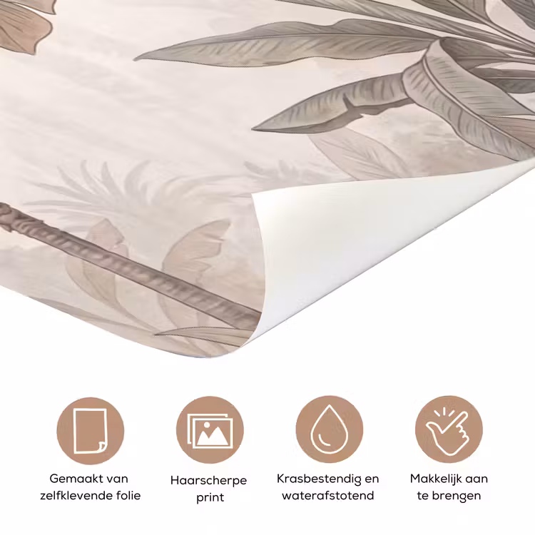 Vogel - Tropisch - Jungle - Natuur - Beige deurposter klein -closeup_NL