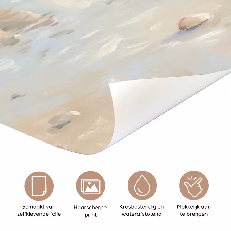 Vogels - Strand - Zee deurposter klein -closeup_NL
