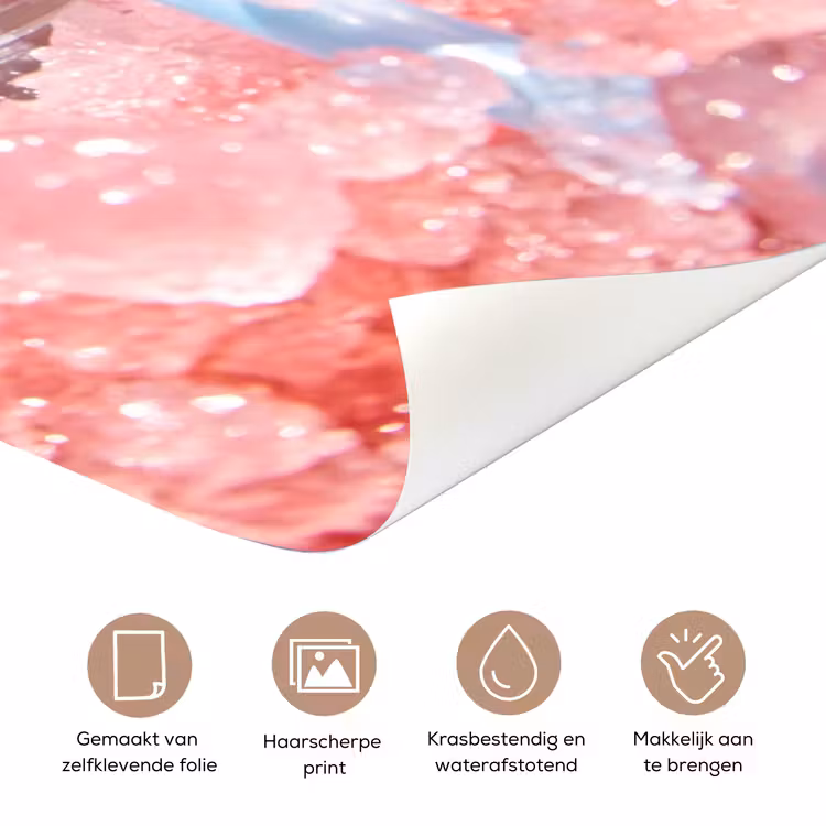 Vrouw - Drank - Zomer - Roze - Blauw deurposter klein -closeup_NL