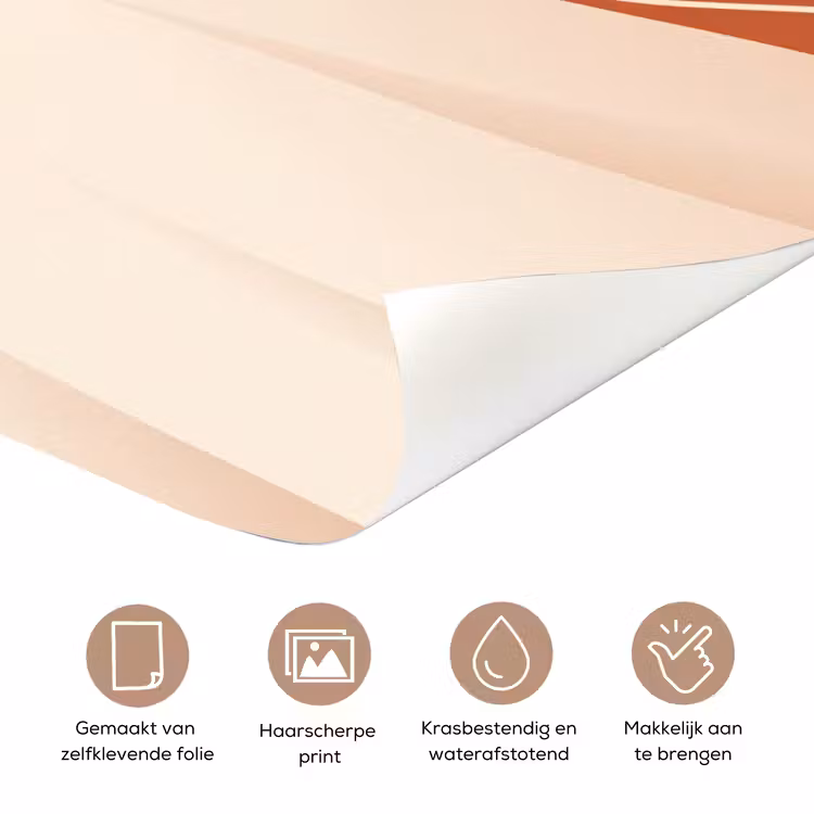 Vrouw - Hoed - Portret - Modern - Beige deurposter klein -closeup_NL
