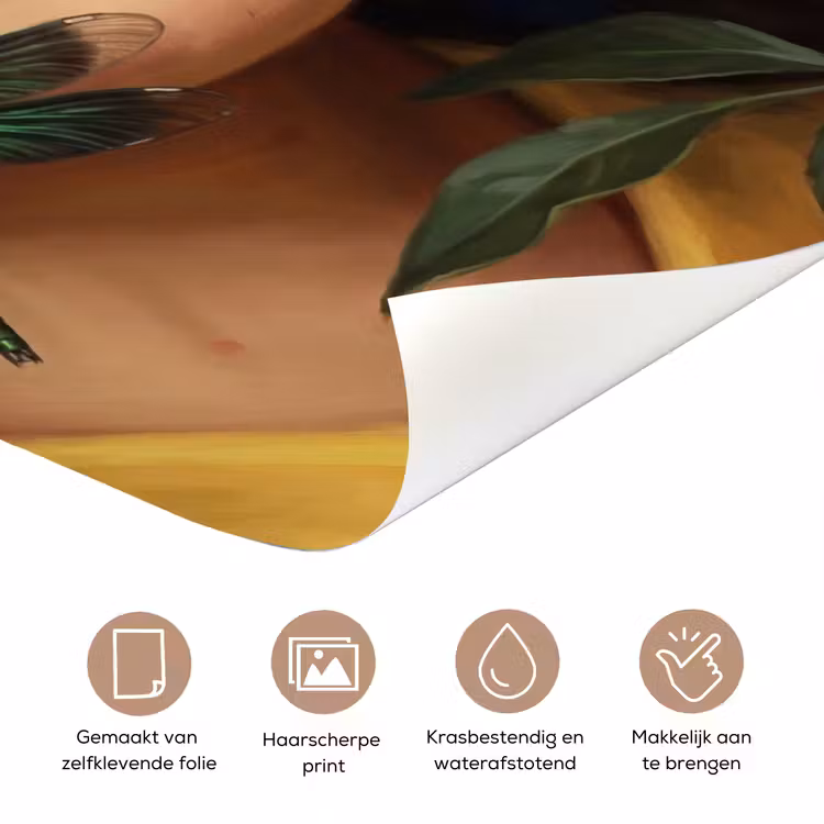 Vrouw - Insecten - Natuur - Portret - Groen deurposter klein -closeup_NL