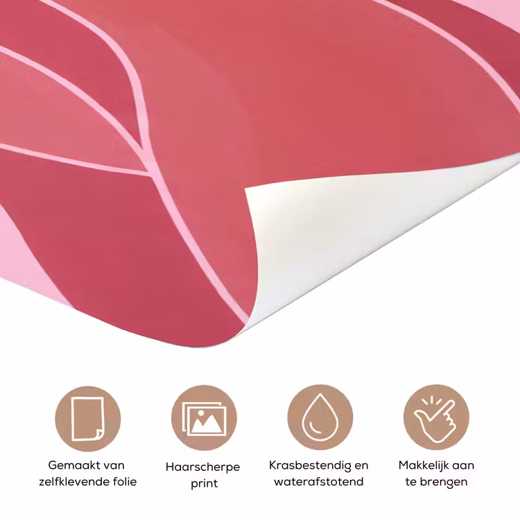 Vrouw - Lichaam - Abstract - Roze deurposter klein -closeup_NL