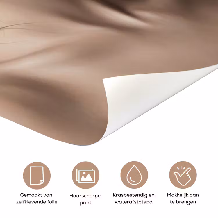 Vrouw - Pioenroos - Wit deurposter klein -closeup_NL