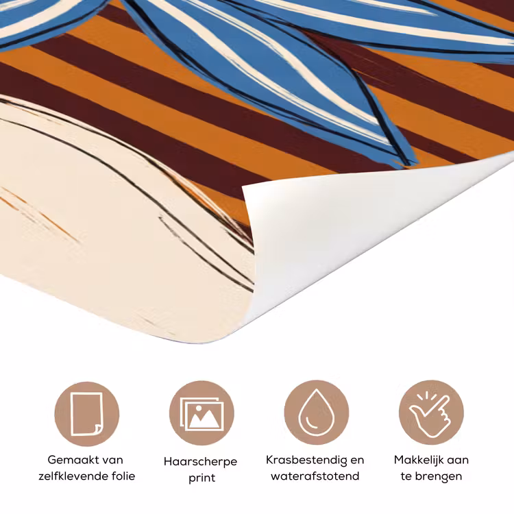 Vrouw - Portret - Abstract - Kleurrijk - Modern deurposter klein -closeup_NL