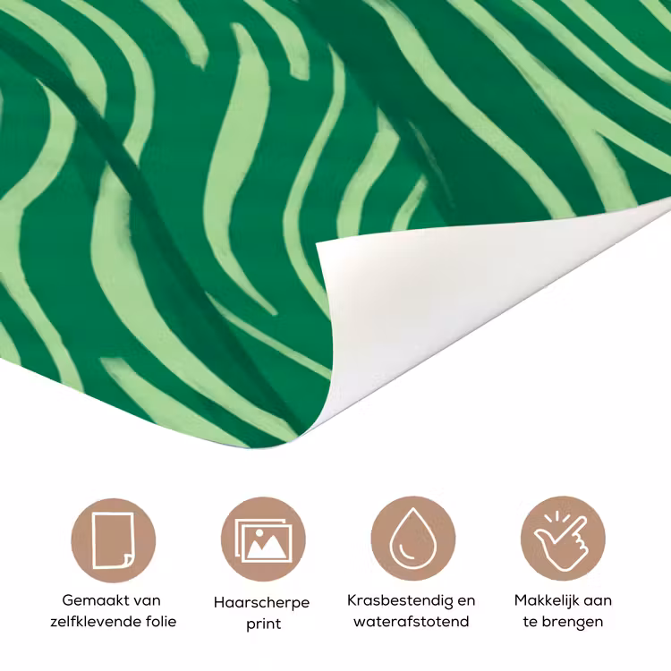 Vrouw - Portret - Illustratie - Modern - Groen deurposter klein -closeup_NL
