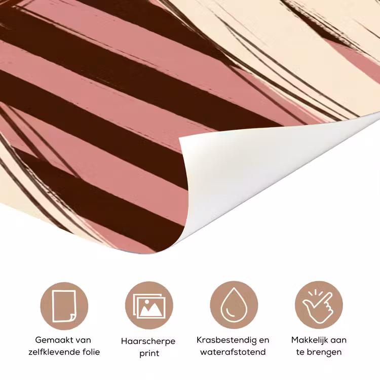 Vrouw - Portret - Illustratie - Modern - Roze deurposter klein -closeup_NL