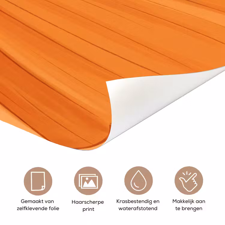 Vrouw - Profiel - Mensen - Modern - Oranje deurposter klein -closeup_NL