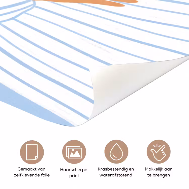 Vrouw - Profiel - Rust - Modern - Illustratie deurposter klein -closeup_NL