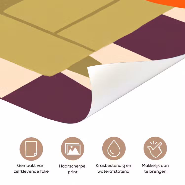 Vrouw - Rust - Interieur - Modern - Kunst deurposter klein -closeup_NL