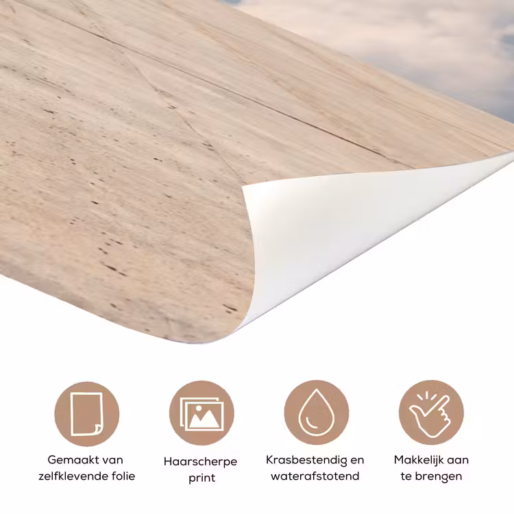 Deursticker - Vrouwen - Duikhouding - Wolken - Vrouwen - Duikhouding - Wolken deurposter klein