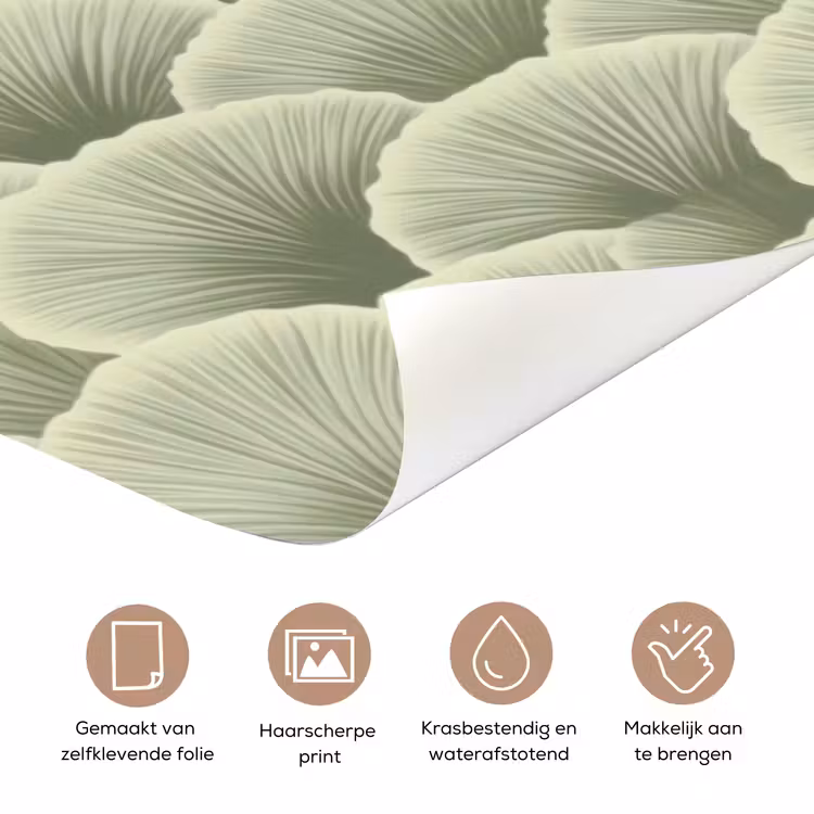 Waaier - Blad - Groen deurposter klein 289 -closeup_NL