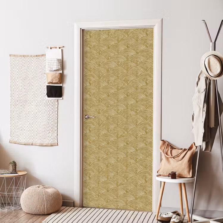 Waaier - Geometrisch - Groen deurposter klein 289 -sfeer6