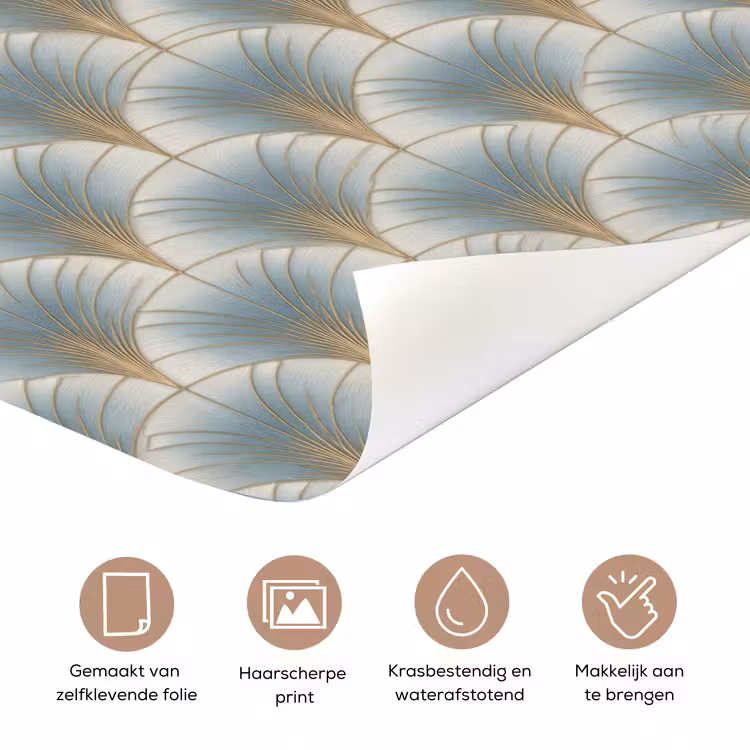 Waaier - Klassiek - Blauw deurposter klein 289 -closeup_NL