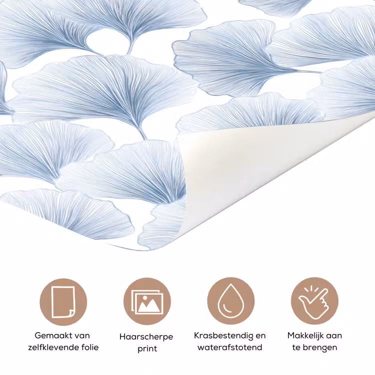 Waaier - Modern - Blauw deurposter klein 289 -closeup_NL