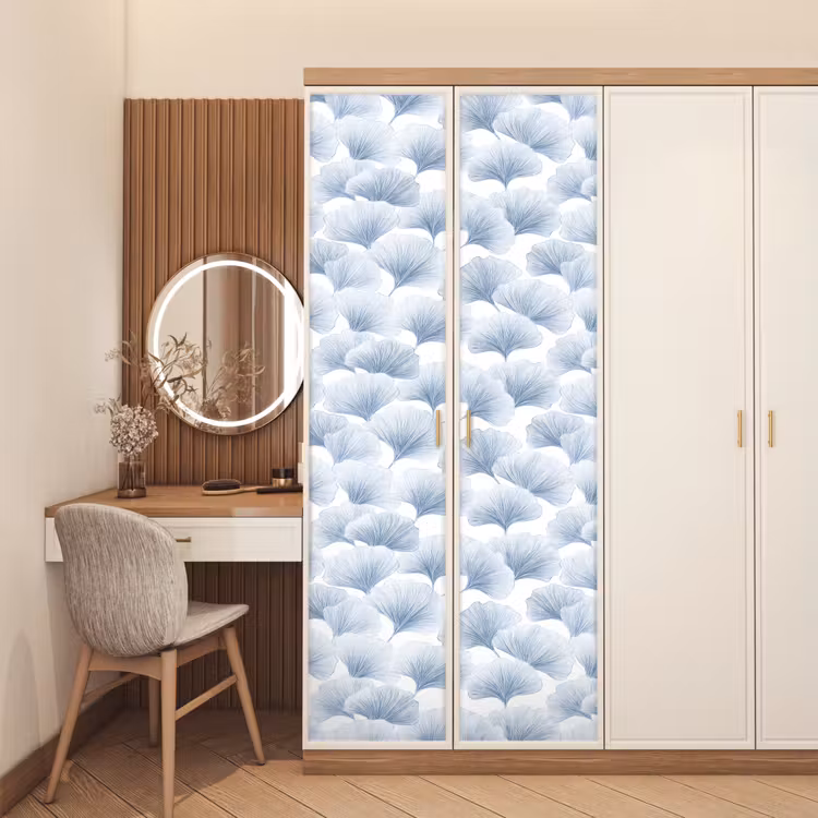 Waaier - Modern - Blauw deurposter klein 289 -sfeer3