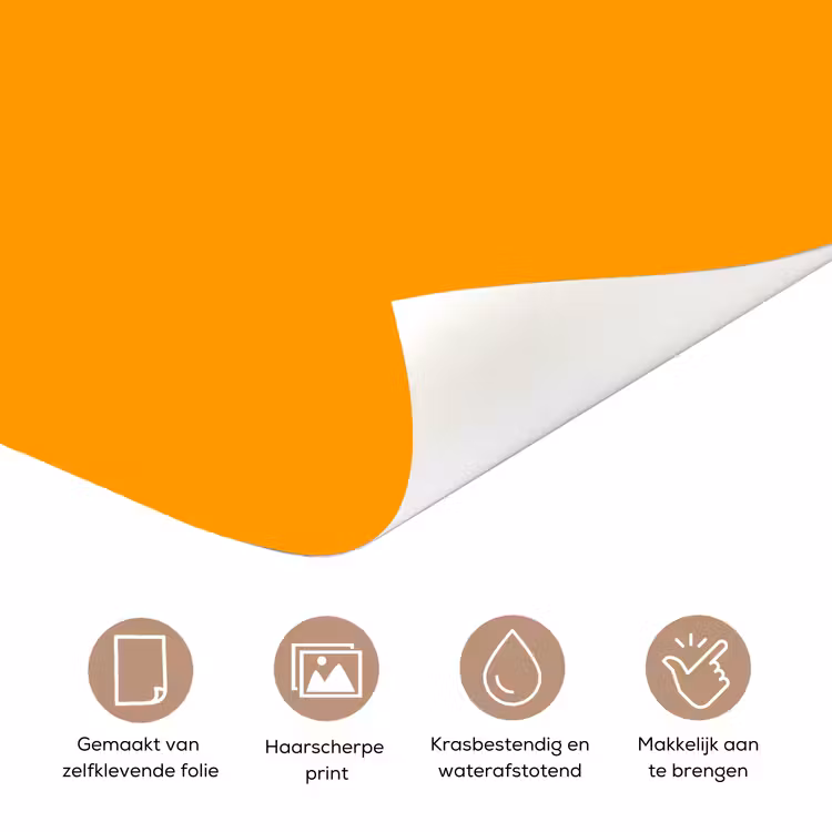 Warm - Ochre - Oranje deurposter klein 289 -closeup_NL