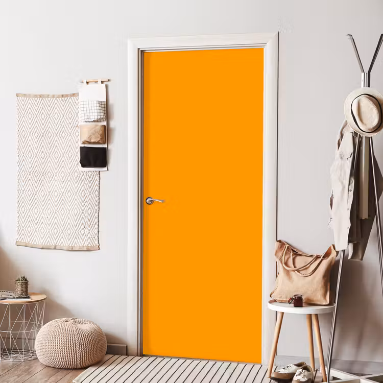 Warm - Ochre - Oranje deurposter klein 289 -sfeer6
