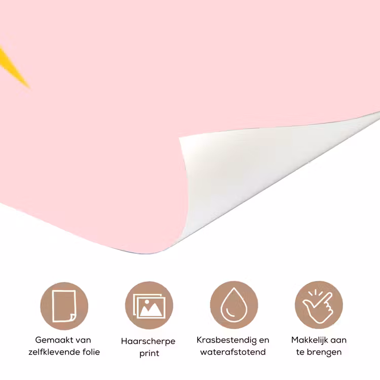 Why not - Bliksem - Roze deurposter klein -closeup_NL