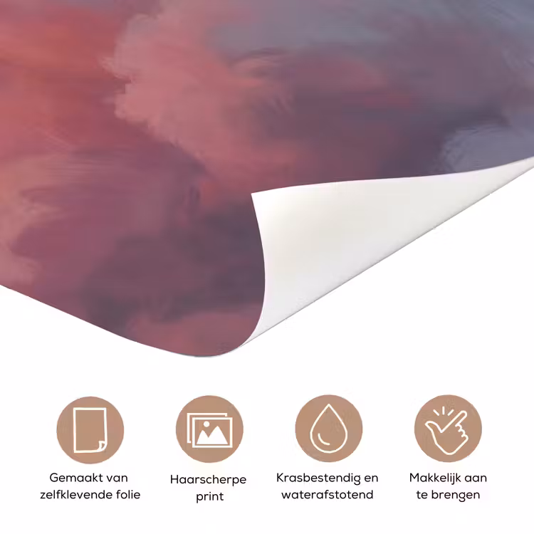 Wolken - Lucht - Natuur - Abstract - Kleurrijk deurposter klein -closeup_NL
