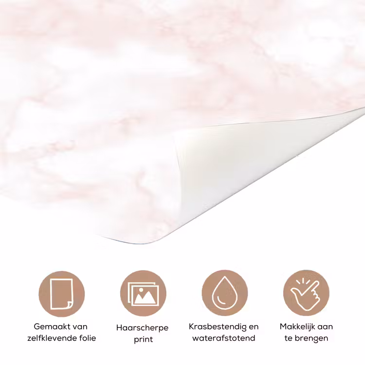 Wolkenstructuur - Roze - Marmer deurposter klein 289 -closeup_NL