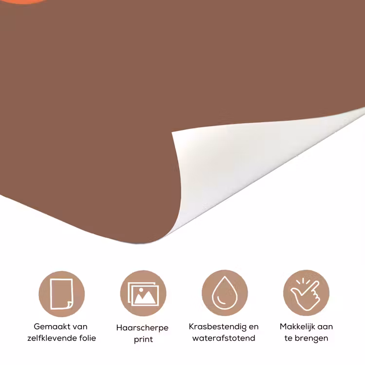 Yes girl you can - Oranje - Bruin deurposter klein -closeup_NL