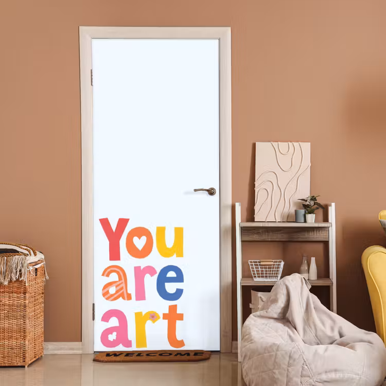 You are art - Kleurrijk - Grafisch deurposter klein -sfeer1