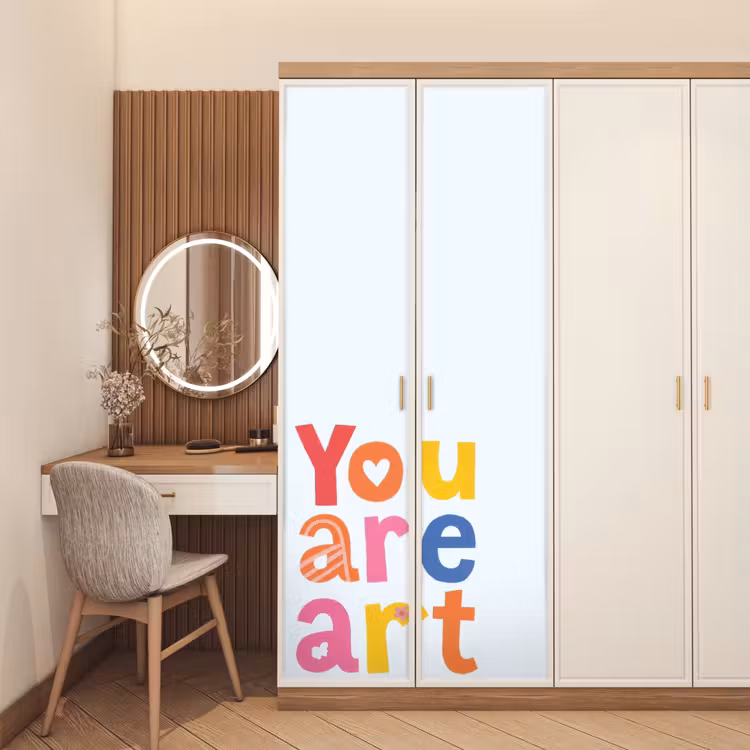 You are art - Kleurrijk - Grafisch deurposter klein -sfeer3