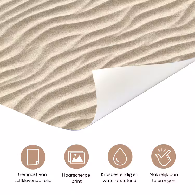 Zand - Golven - Beige deurposter klein 289 -closeup_NL