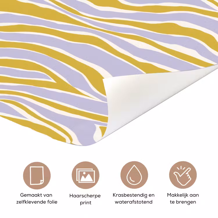 Zebra - Modern - Meerkleurig deurposter klein 289 -closeup_NL