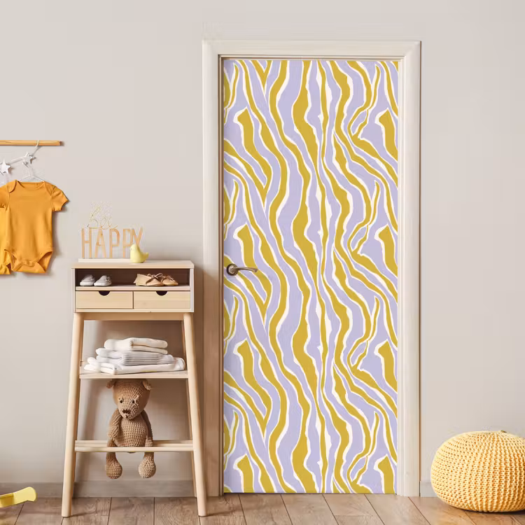 Zebra - Modern - Meerkleurig deurposter klein 289 -sfeer4