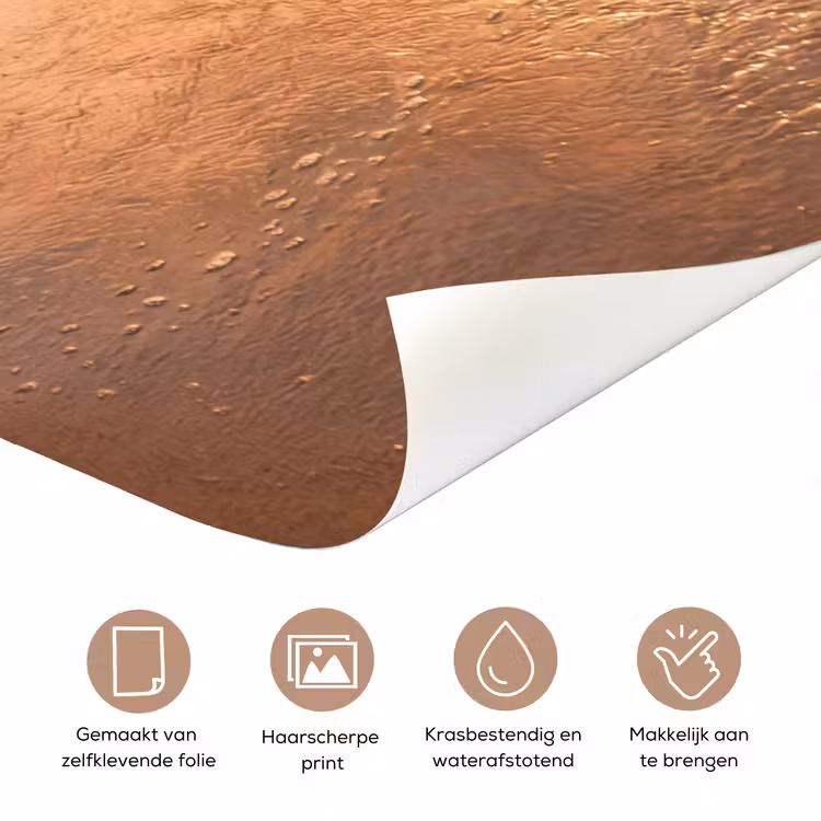 Zee - Berg - Landschap - Tropisch - Goud deurposter klein -closeup_NL