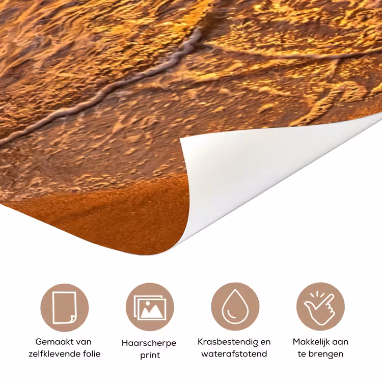 Zee - Kust - Zonsondergang - Natuur - Oranje deurposter klein -closeup_NL