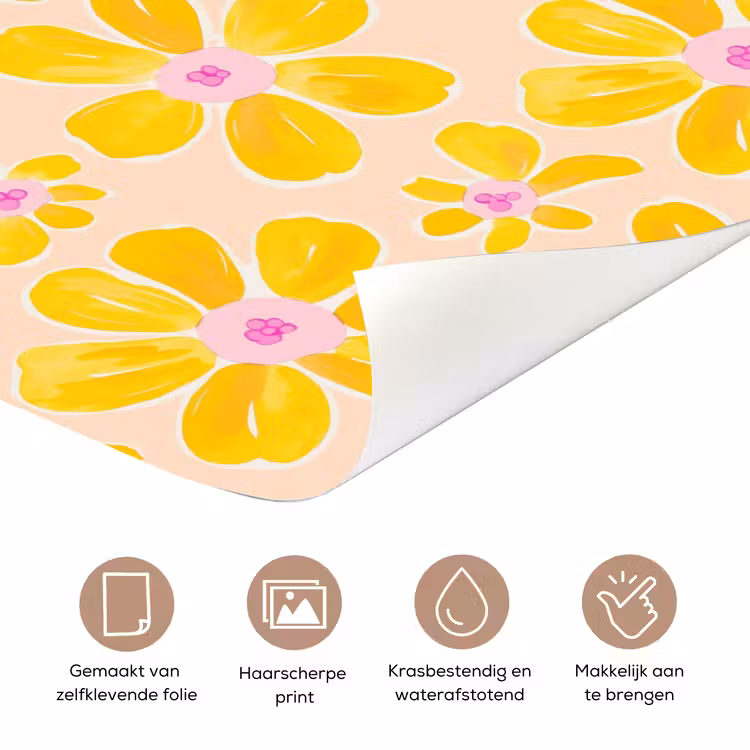 Zomers - Bloemen - Geel deurposter klein 289 -closeup_NL
