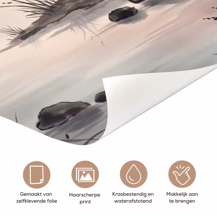 Zon - Japans - Traditioneel deurposter klein -closeup_NL