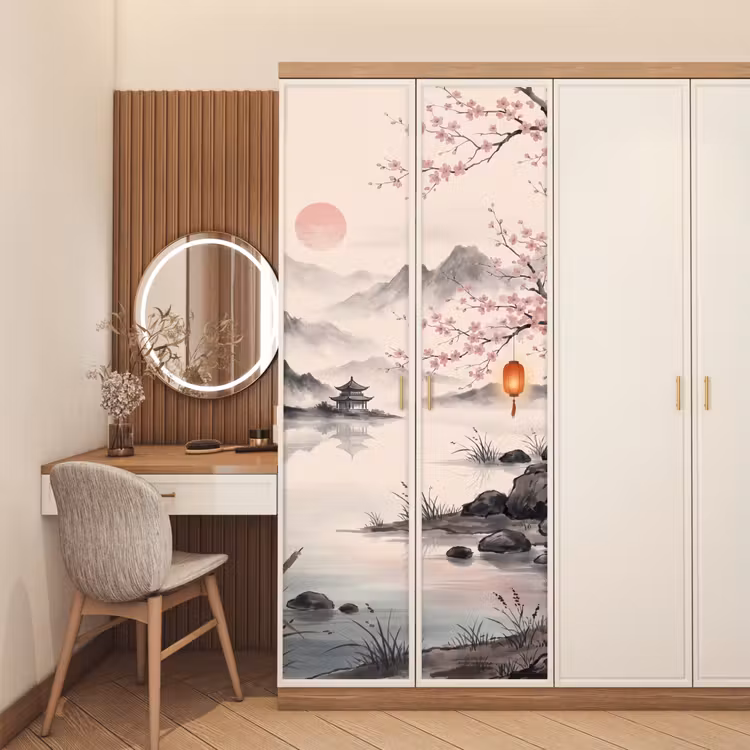 Zon - Japans - Traditioneel deurposter klein -sfeer3