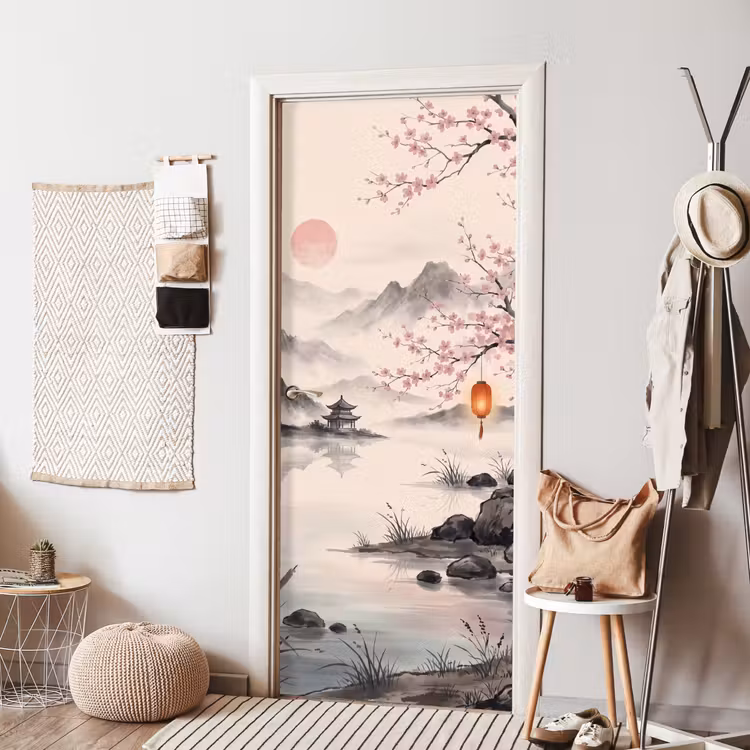 Zon - Japans - Traditioneel deurposter klein -sfeer6