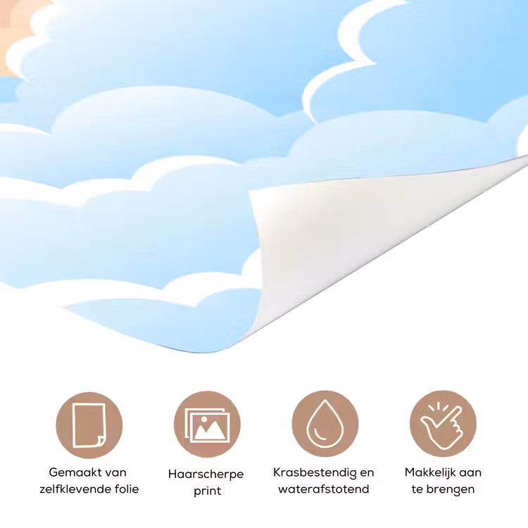 Zon - Vogels - Lucht - Natuur - Geel deurposter klein -closeup_NL