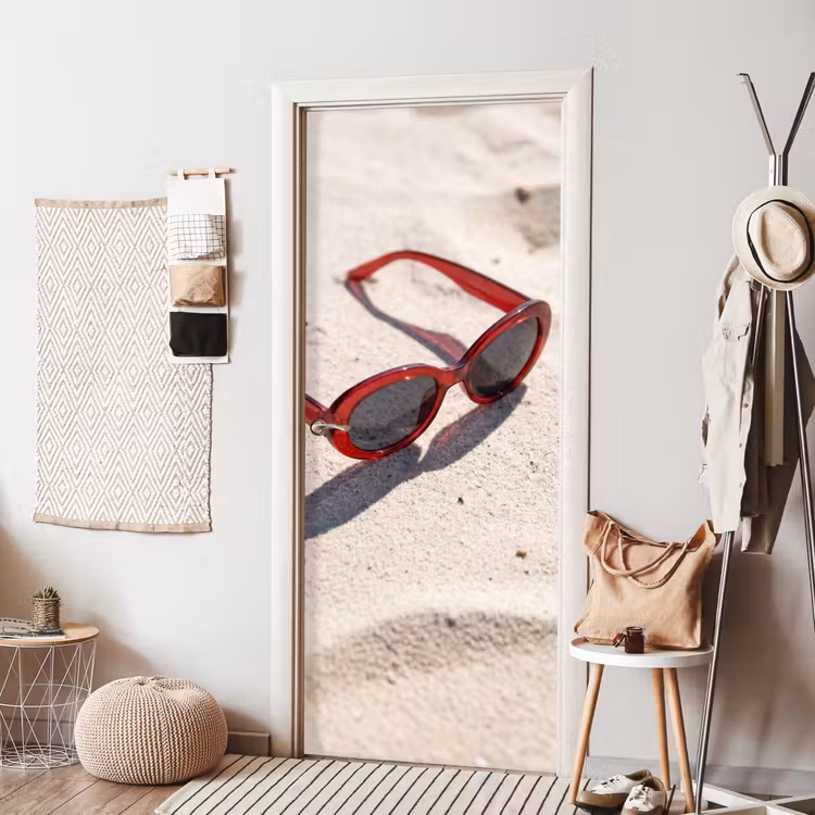 Zonnebril - Strand - Vakantie - Rood deurposter klein -sfeer6