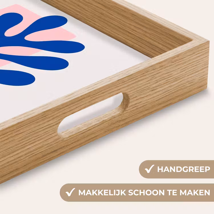 Abstract - Blad - Blauw - Rechthoeken Dienblad Rechthoek middel -USP_HandgreepNL