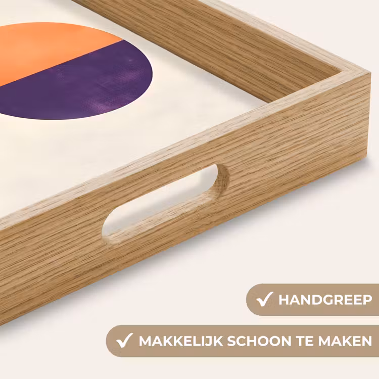 Abstract - Cirkels - Paars Dienblad Rechthoek middel -USP_HandgreepNL