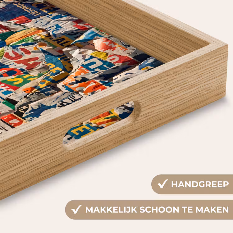 Abstract - Gelaagd papier - Urban - Modern - Kleurrijk Dienblad Rechthoek middel -USP_HandgreepNL