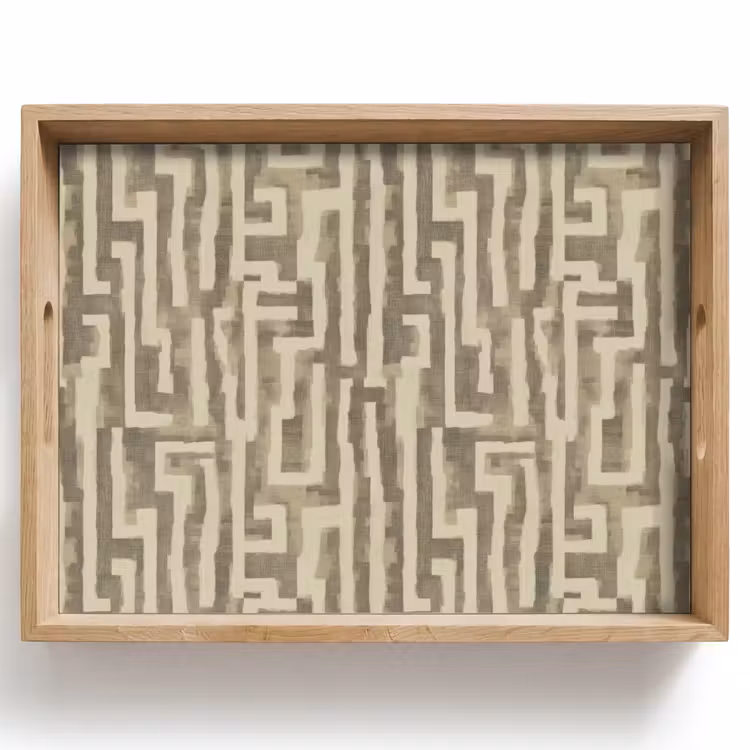 Abstract - Geometrisch - Groen Dienblad Rechthoek middel 911 -z3d_shopping