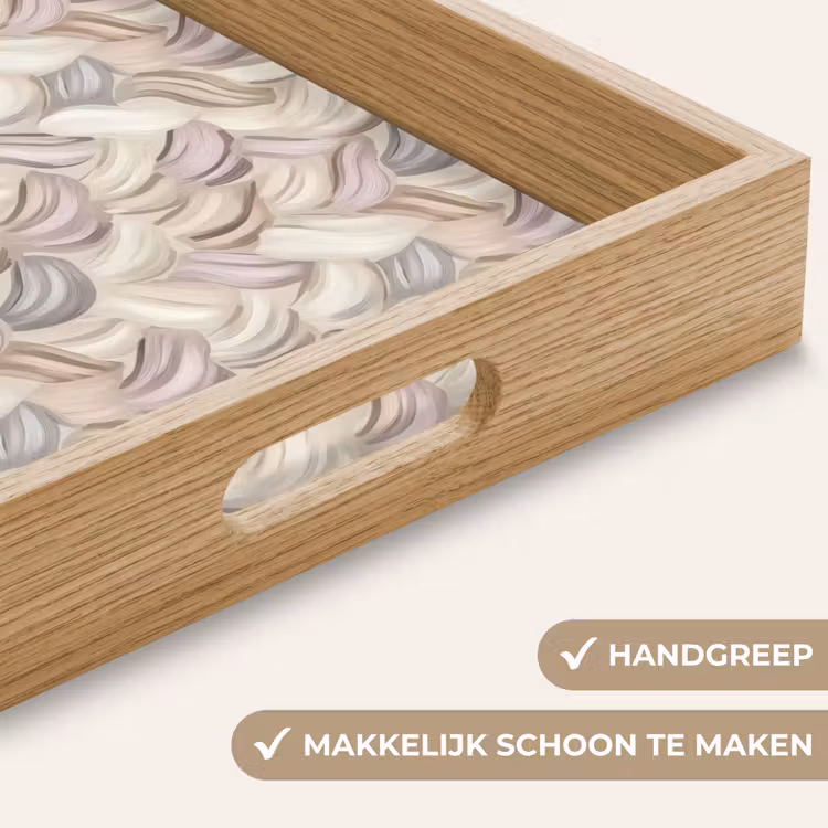 Abstract - Golvend - Pastel Dienblad Rechthoek middel 911 -USP_HandgreepNL