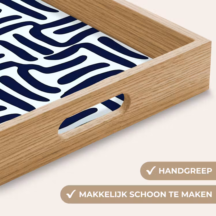 Abstract - Modern - Blauw Dienblad Rechthoek middel 911 -USP_HandgreepNL