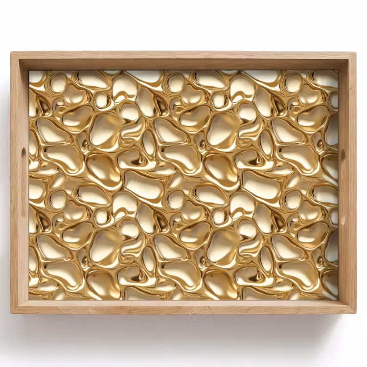 Abstract - Modern - Goud Dienblad Rechthoek middel 911 -z3d_shopping