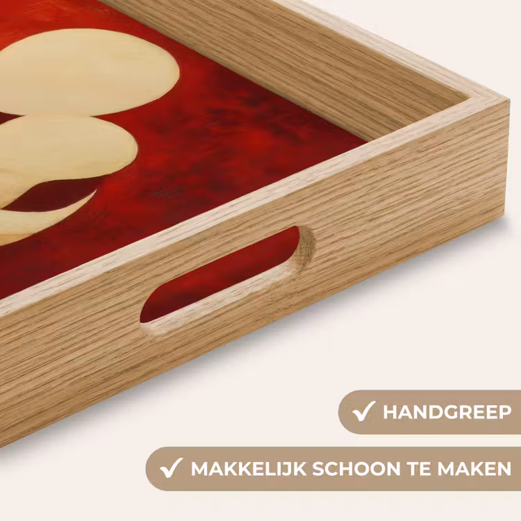 Abstract - Moeder - Kind - Rood Dienblad Rechthoek middel -USP_HandgreepNL