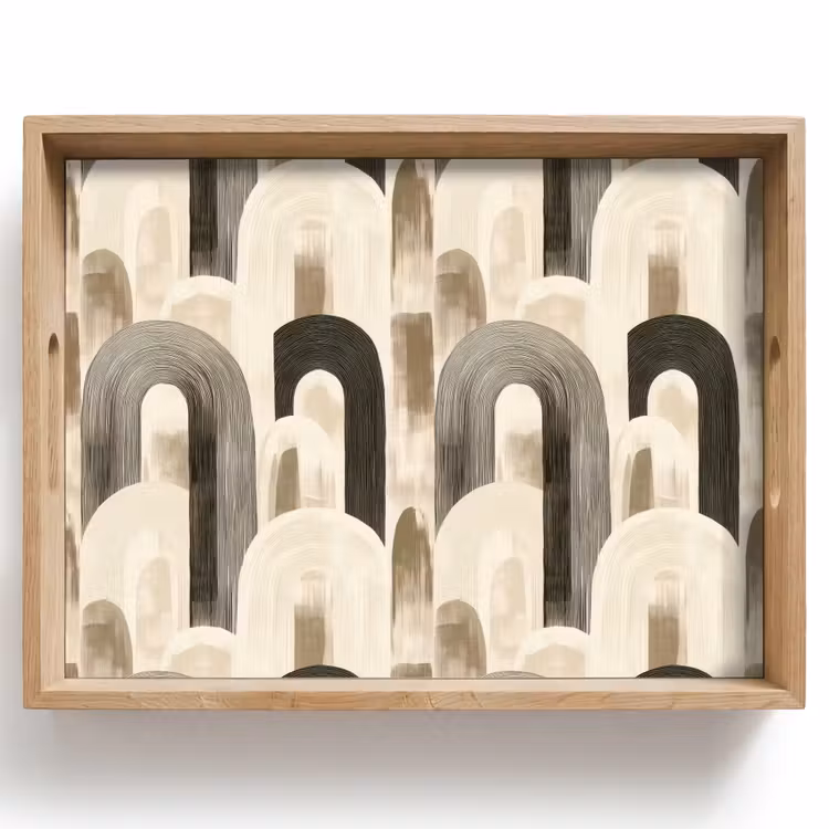 Abstract - Patroon - Bogen Dienblad Rechthoek middel 911 -z3d_shopping