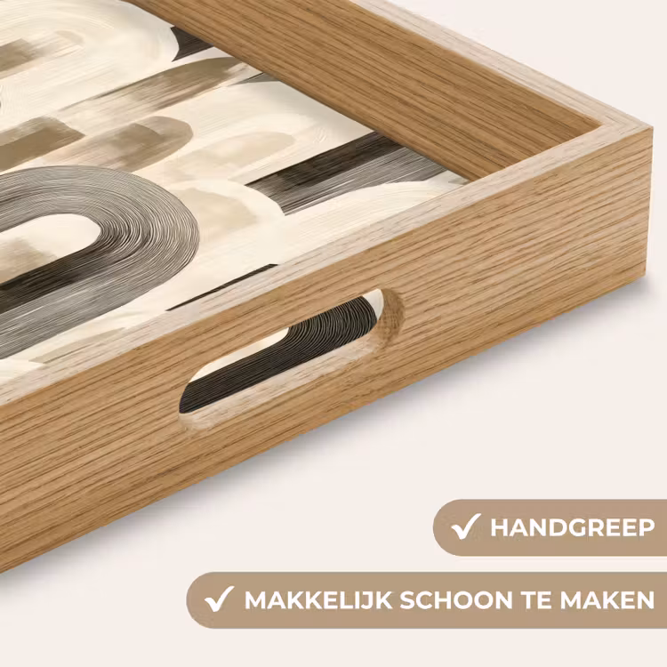 Abstract - Patroon - Bogen Dienblad Rechthoek middel 911 -USP_HandgreepNL